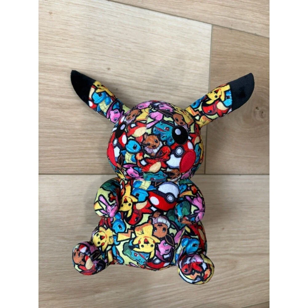 Pikachu All-Over Print Plush Stuffed Animal Multiple Pokémon Patchwork 9